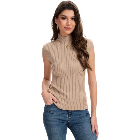 Sleeveless Knit Vest for Women Cotton Blend Slim Fit Everyday Fashion - Picture 7 of 7